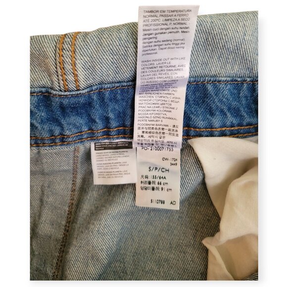Levi's Full-Length Denim Overalls, Midwash, Size S - Picture 16 of 16